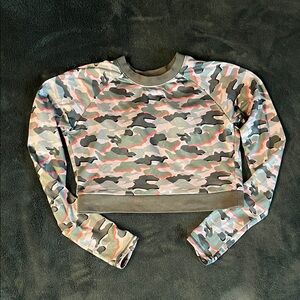 Camo Long Sleeve Crop Top